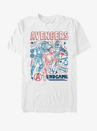 Marvel Avengers Earths Mightiest Doodles T-Shirt