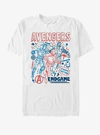 Marvel Avengers Earths Mightiest Doodles T-Shirt
