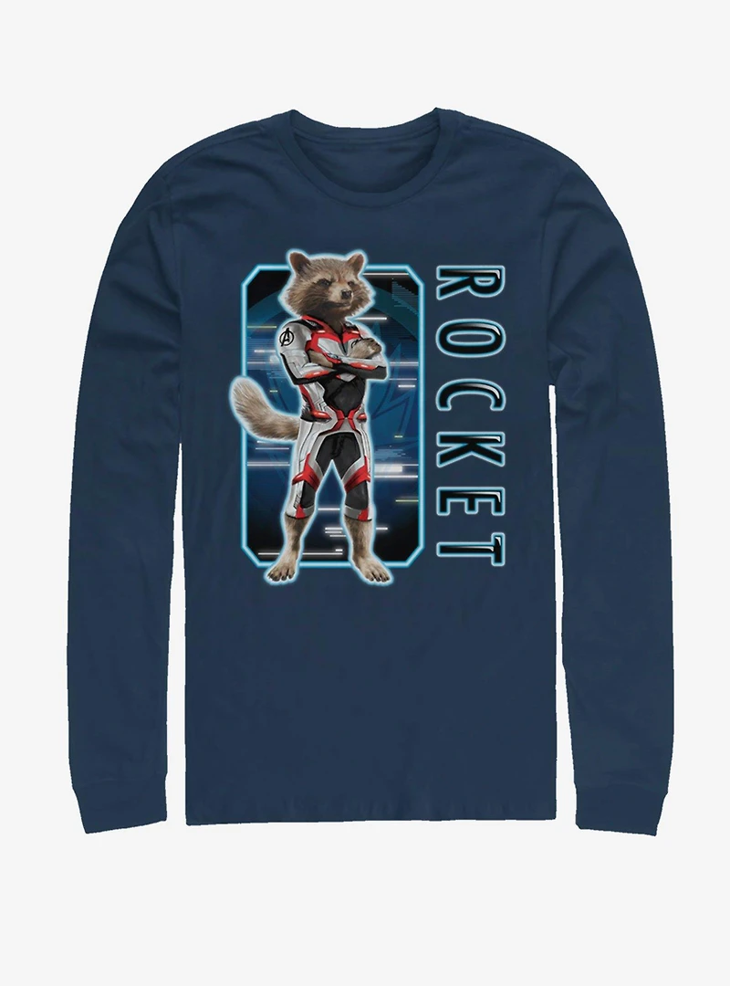 Marvel Avengers: Endgame Rocket Armor Solo Box Long-Sleeve T-Shirt