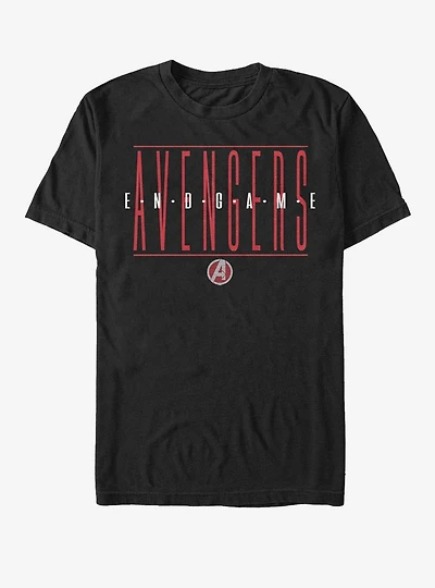 Marvel Avengers: Endgame Strikethrough Text T-Shirt