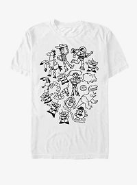 Disney Pixar Toy Story Group Doodle T-Shirt