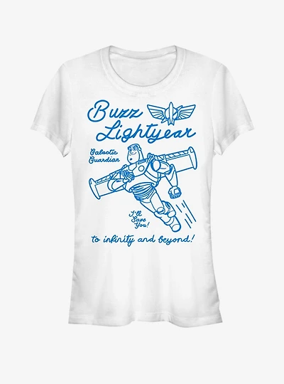 Disney Pixar Toy Story Buzz Line Art Girls T-Shirt