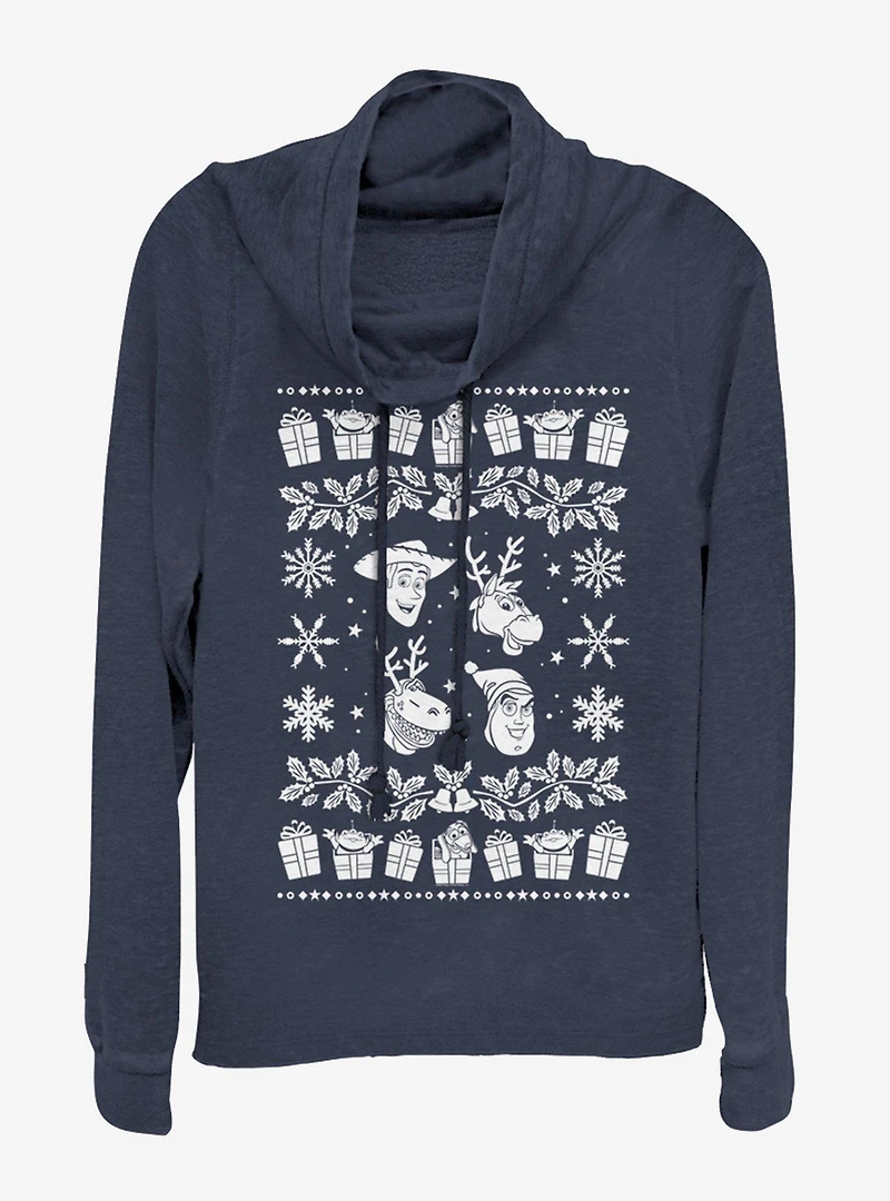 Disney Pixar Toy Story Sweater Cowlneck Long-Sleeve Womens Top