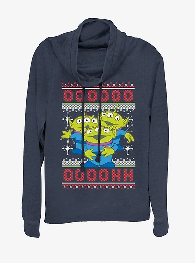 Disney Pixar Toy Story Oooh Presents Cowlneck Long-Sleeve Womens Top