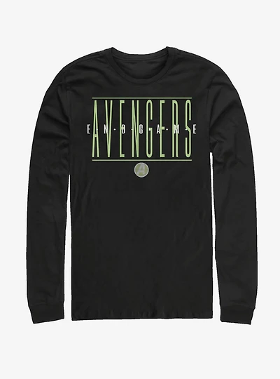 Marvel Avengers: Endgame Strikethrough Text Long Sleeve T-Shirt