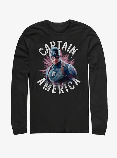 Marvel Avengers: Endgame Cap Burst Long Sleeve T-Shirt
