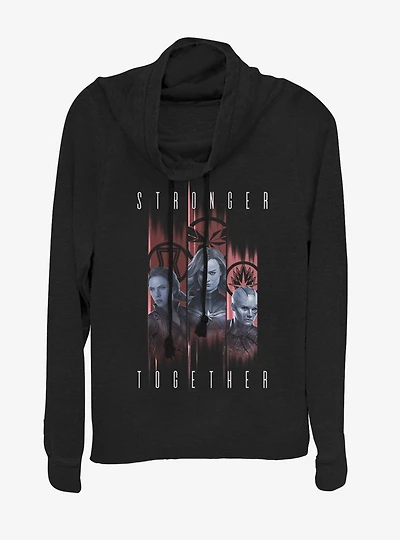 Marvel Avengers: Endgame Stronger Trio Cowlneck Long-Sleeve Womens Top