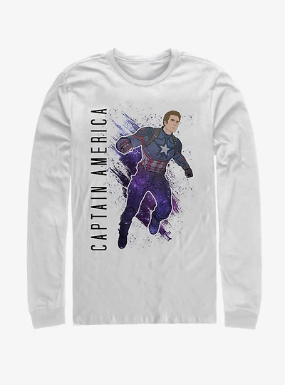 Marvel Avengers: Endgame Captain America Painted Long Sleeve T-Shirt