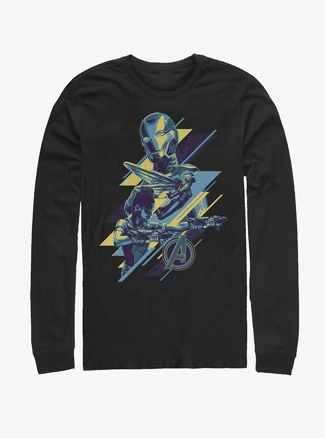 Marvel Avengers: Endgame – T-Shirt Donna Con Logo Blu, Maniche Arrotolate, 100% Cotone Organico - 6