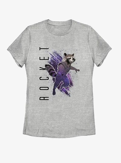 Marvel Avengers: Endgame Rocket Painted Womens T-Shirt