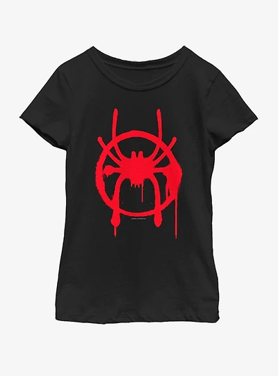 Marvel Spiderman Miles Symbol Youth Girls T-Shirt