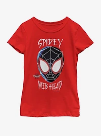 Marvel Spiderman Web Head Youth Girls T-Shirt