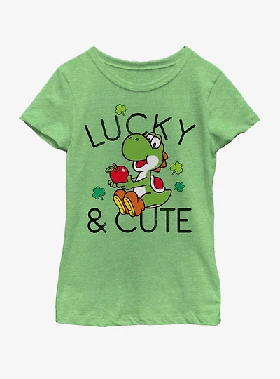 Nintendo Lucky And Cute Yoshi Youth Girls T-Shirt