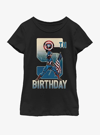 Marvel Captain America 5th Bday Youth Girls T-Shirt