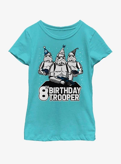 Star Wars Birthday Trooper Eight Youth Girls T-Shirt