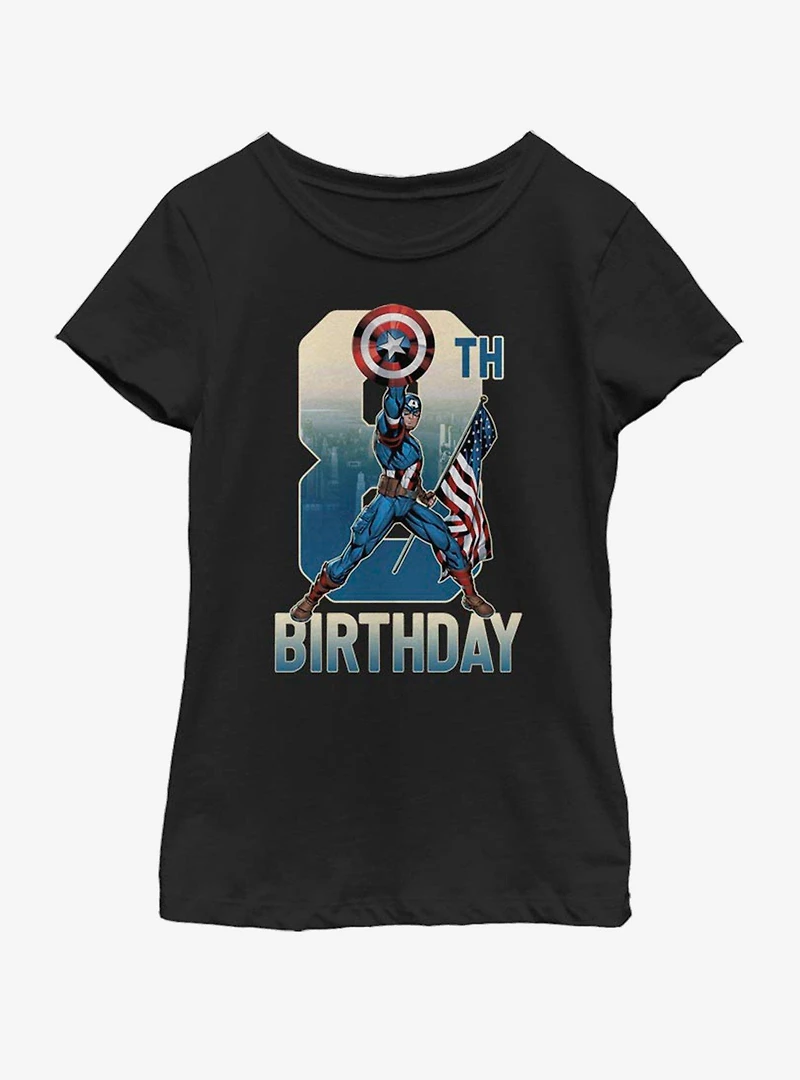 Marvel Captain America 8th Bday Youth Girls T-Shirt