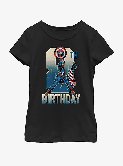 Marvel Captain America 8th Bday Youth Girls T-Shirt