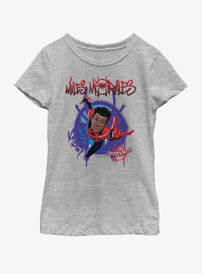Marvel Spiderman Painted Miles Youth Girls T-Shirt
