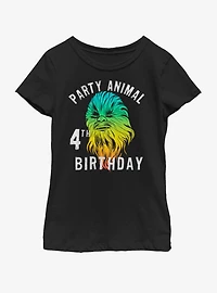 Star Wars Chewie Birthday Four Youth Girls T-Shirt