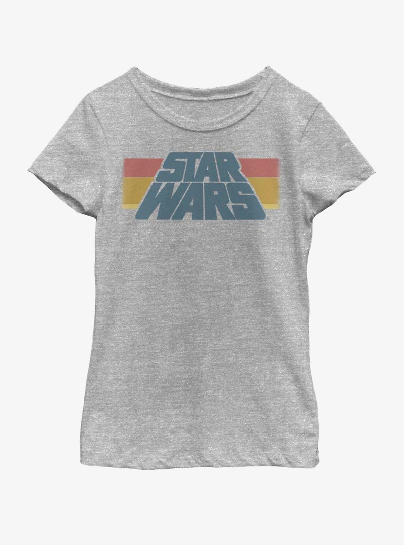 Star Wars Logo Stripe Youth Girls T-Shirt