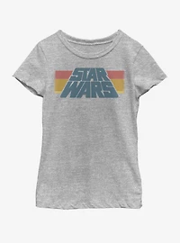Star Wars Logo Stripe Youth Girls T-Shirt
