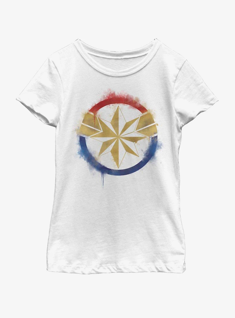 Marvel Avengers: Endgame Captain Spray Logo Youth Girls T-Shirt