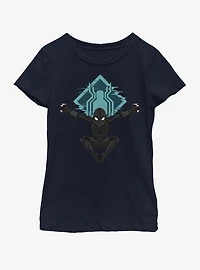 Marvel Spiderman: Far From Home Stealth Spiderman Youth Girls T-Shirt