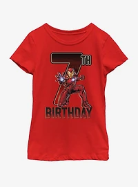 Marvel Ironman 7th Bday Youth Girls T-Shirt