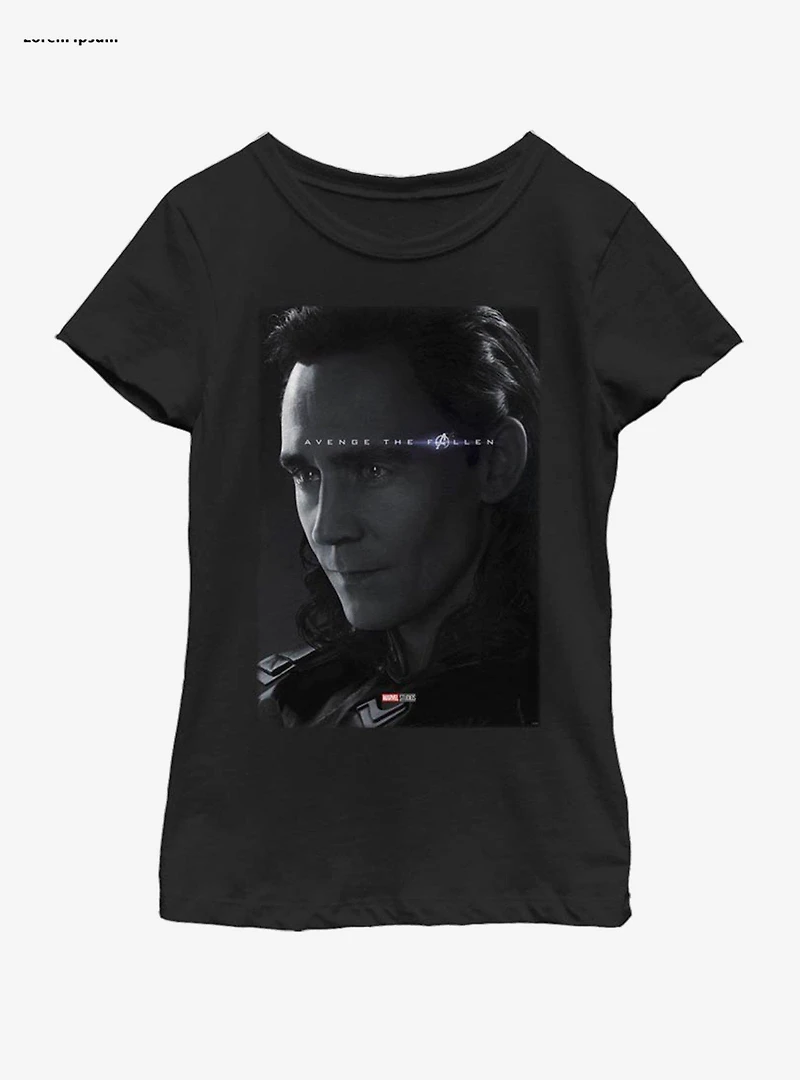 Marvel Avengers: Endgame Avenge Loki Youth Girls T-Shirt