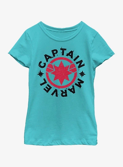 Marvel Captain Icon Logo Youth Girls T-Shirt