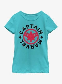 Marvel Captain Icon Logo Youth Girls T-Shirt