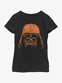 Star Wars Orange Vader Drip Youth Girls T-Shirt