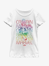 Marvel Captain Rainbow Power Youth Girls T-Shirt