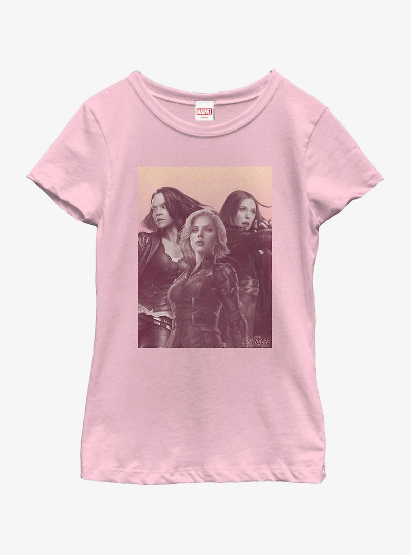 Marvel Avengers Girl Power Youth Girls T-Shirt