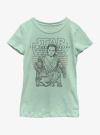 Star Wars The Force Awakens Rey Youth Girls T-Shirt