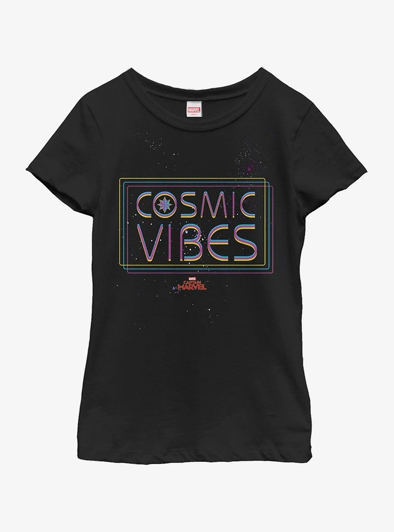 Marvel Captain Cosmic Vibes Youth Girls T-Shirt