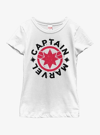 Marvel Captain Icon Logo Youth Girls T-Shirt