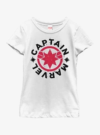 Marvel Captain Icon Logo Youth Girls T-Shirt