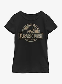 Jurassic Park Camo Logo Youth Girls T-Shirt