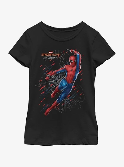 Marvel Spiderman: Far From Home Traveling Spidy Youth Girls T-Shirt