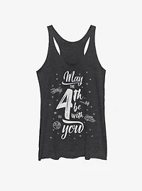 Star Wars Space Text May Fourth Girls Tank