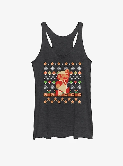 Nintendo Mario Holiday Pixels Girls Tank