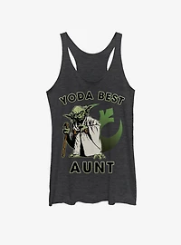 Star Wars Yoda Best Aunt Girls Tank
