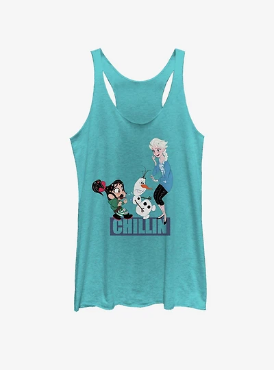 Disney Wreck-It Ralph Keep It Chill Vanellope and Elsa Girls Tank