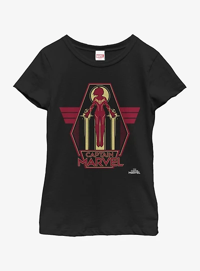 Marvel Captain Take Flight Youth Girls T-Shirt