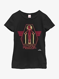 Marvel Captain Take Flight Youth Girls T-Shirt