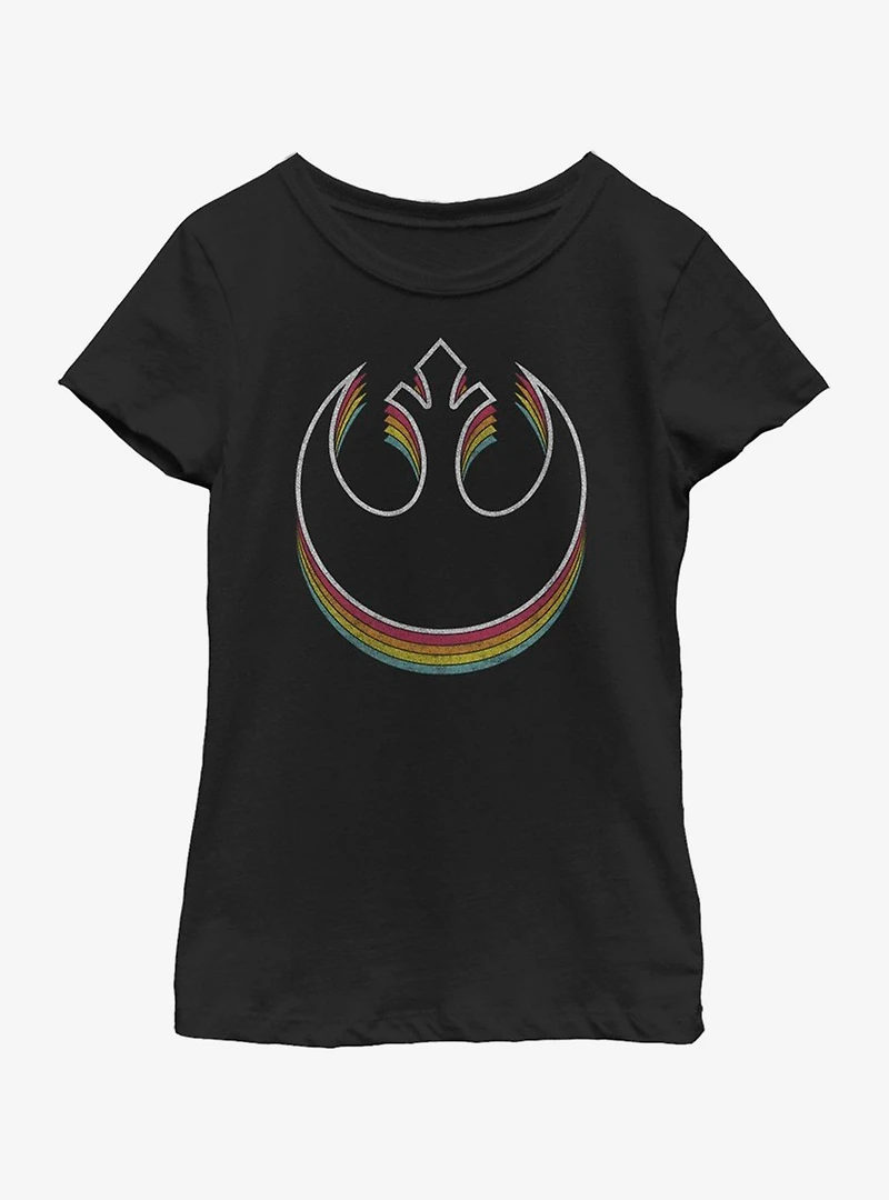 Star Wars Rainbow Rebel Youth Girls T-Shirt