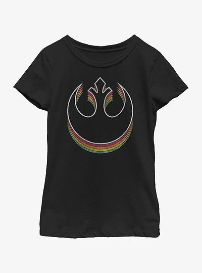 Star Wars Rainbow Rebel Youth Girls T-Shirt