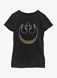 Star Wars Rainbow Rebel Youth Girls T-Shirt