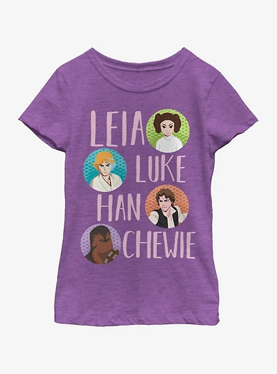 Star Wars Four Friends Youth Girls T-Shirt